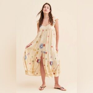 Gaby Embroidered Midi Dress